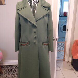 '60s vintage army green Lilli Ann coat M/L LIKE NEW!!!!